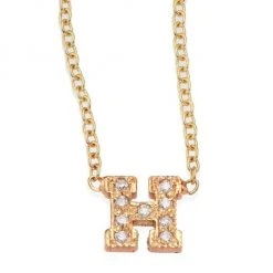 Zoë Chicco Pavé Diamond & 14K Yellow Gold Initial Pendant Necklace Initial E -Outlet Zoë Chicco Store unnamed file 501