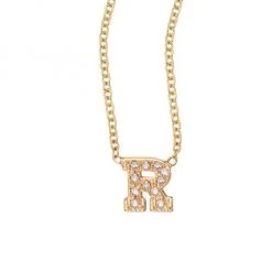 Zoë Chicco Pavé Diamond & 14K Yellow Gold Initial Pendant Necklace Initial E -Outlet Zoë Chicco Store unnamed file 510