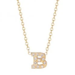 Zoë Chicco Pavé Diamond & 14K Yellow Gold Initial Pendant Necklace Initial E -Outlet Zoë Chicco Store unnamed file 512