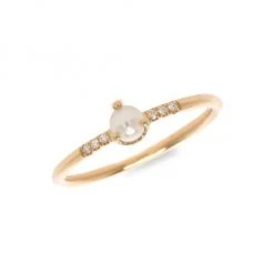 Zoë Chicco 14K Yellow Gold, Diamond & 3MM Pearl Ring