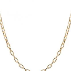 Zo&euml; Chicco 14K Yellow Gold Medium Square-Oval Link Necklace