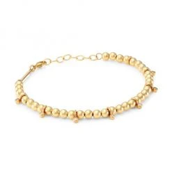Zoë Chicco Bezel Diamonds 14K Yellow Gold & Diamond Beaded Bracelet