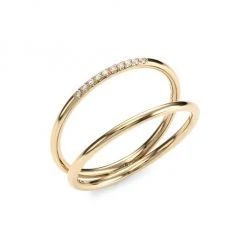 Zo&euml; Chicco 14K Yellow Gold & Diamond Double-Band Ring