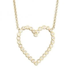Zo&euml; Chicco 14K Yellow Gold & Diamond Heart Pendant Necklace