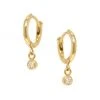 Zoë Chicco Bezel 14K Yellow Gold & Diamond Drop Huggie Hoop Earrings -Outlet Zoë Chicco Store unnamed file 54