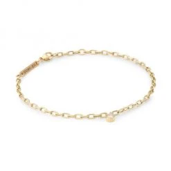 Zo&euml; Chicco Bezel Diamonds 14K Yellow Gold & Diamond Pendant Bracelet
