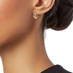 Zoë Chicco Heavy Metal 14K Yellow Gold Medium Curb Chain Huggie Earrings -Outlet Zoë Chicco Store unnamed file 554