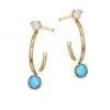 Zoë Chicco Diamond, Turquoise &14K Yellow Gold Huggie Hoop Earrings -Outlet Zoë Chicco Store unnamed file 556