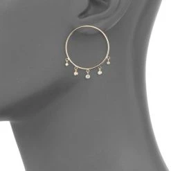 Zo&euml; Chicco Gold Hoop Diamond Drop Earrings -Outlet Zoë Chicco Store unnamed file 587