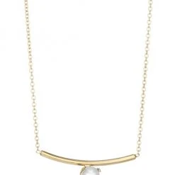 Zoë Chicco 14K Yellow Gold & 4MM Freshwater Pearl Bar Pendant Necklace