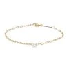 Zo&euml; Chicco White Pearls 14K Gold Small Square Oval-Link Chain Bracelet With A Dangling 4MM Cultured Pearl -Outlet Zoë Chicco Store unnamed file 60