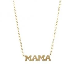 Zoë Chicco Itty Bitty 14K Gold Mama Necklace
