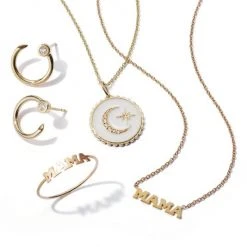 Zo&euml; Chicco Itty Bitty 14K Gold Mama Necklace -Outlet Zoë Chicco Store unnamed file 615