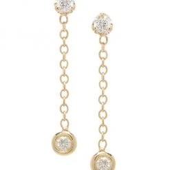 Zoë Chicco 14K Yellow Gold & Diamond Small Chain Drop Earrings