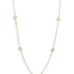 Zoë Chicco 14K Yellow Gold & Diamond Station Necklace