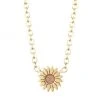 Zoë Chicco Itty Bitty Symbols 14K Yellow Gold Flower Necklace