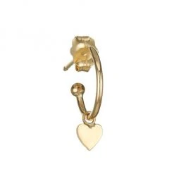 Zoë Chicco 14K Yellow Gold Single Heart Huggie Hoop Earring
