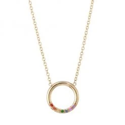 Zoë Chicco 14K Yellow Gold Gemstone Ring Necklace