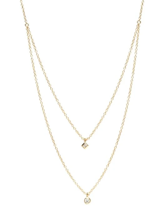 Zoë Chicco Paris 14K Yellow Gold & Diamond Double Tier Necklace 3 Zoë Chicco Paris 14K Yellow Gold & Diamond Double Tier Necklace