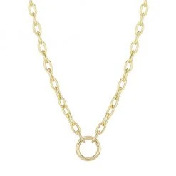 Zoë Chicco Charmed 14K Yellow Gold Oval-Link Chain Necklace