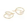 Zoë Chicco 4MM White Cultured Freshwater Pearl & 14K Yellow Gold Small Spiral Hoop Earrings