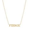Zoë Chicco Itty Bitty Words 14K Yellow Gold 'Fierce' Pendant Necklace -Outlet Zoë Chicco Store unnamed file 97