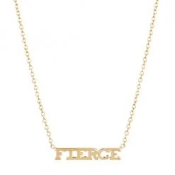 Zoë Chicco Itty Bitty Words 14K Yellow Gold 'Fierce' Pendant Necklace